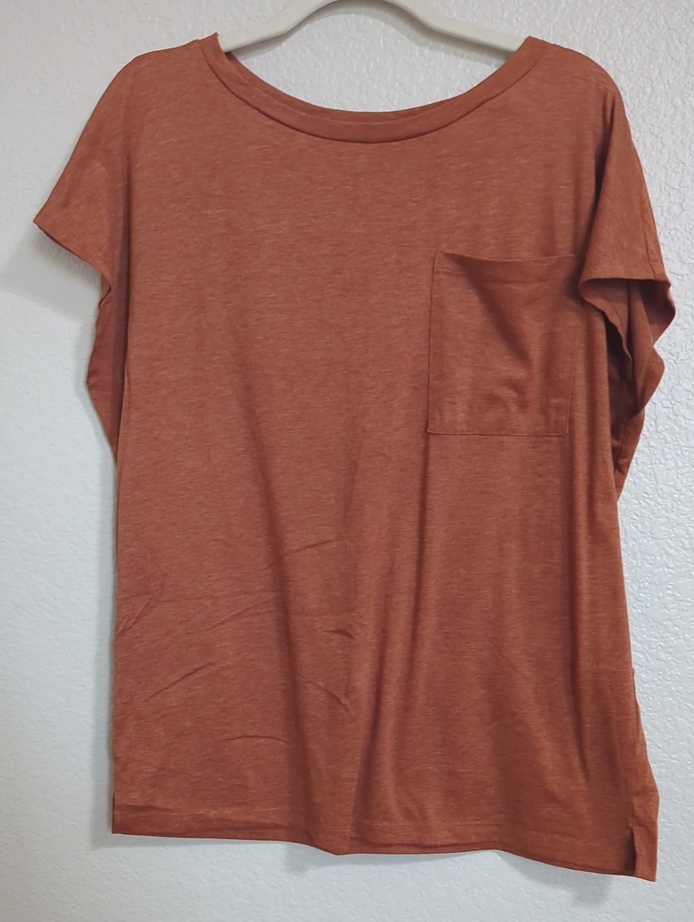 Women's Rust Orange Short Sleeve Pocket Tee - Unbranded